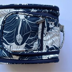 NARS Navy and White Floral Cosmetic Bag